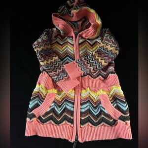Missoni for Target Baby Girl's Chevron Full-Zip Hoodie Cardigan Sweater